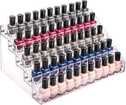 Kingtaily Nail Polish Organizer, 5 Layers Acrylic Display Rack, Cosmetics by Kingtaily