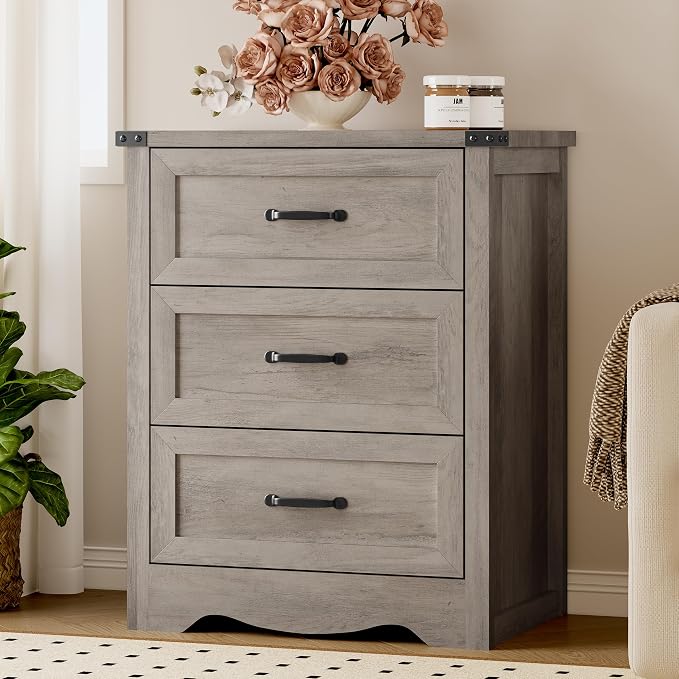 3-Drawer Dresser for Bedroom, Small Wooden Chest of Drawers - Image 8