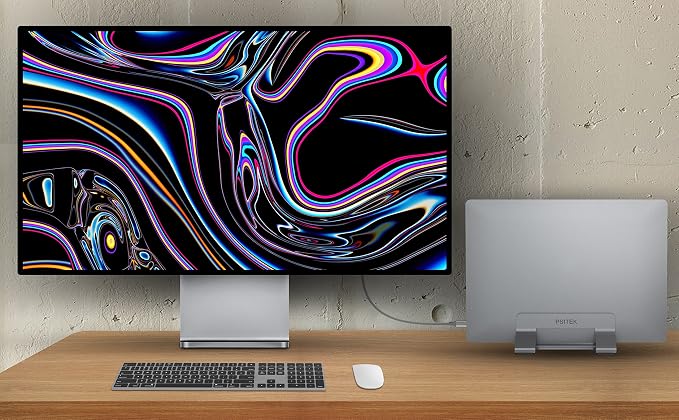 Aluminum Vertical Laptop Stand Dock Holder, Adjustable Slot Width 12-42mm - Image 2