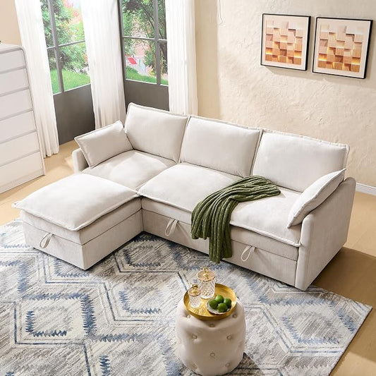 88.98" Sectional Couches for Living Room, Cloud Couch Sectional by wow97EnrichYourLivingspace