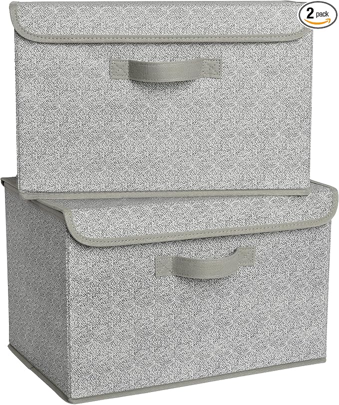 GRANNY SAYS Storage Boxes with Lids, Fabric Storage Bins, Keepsake Box by GRANNYSAYS