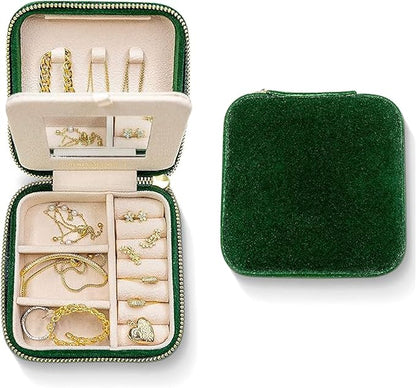 Benevolence LA Plush Velvet Jewelry Box | Travel Jewelry Case Organizer by BenevolenceLA