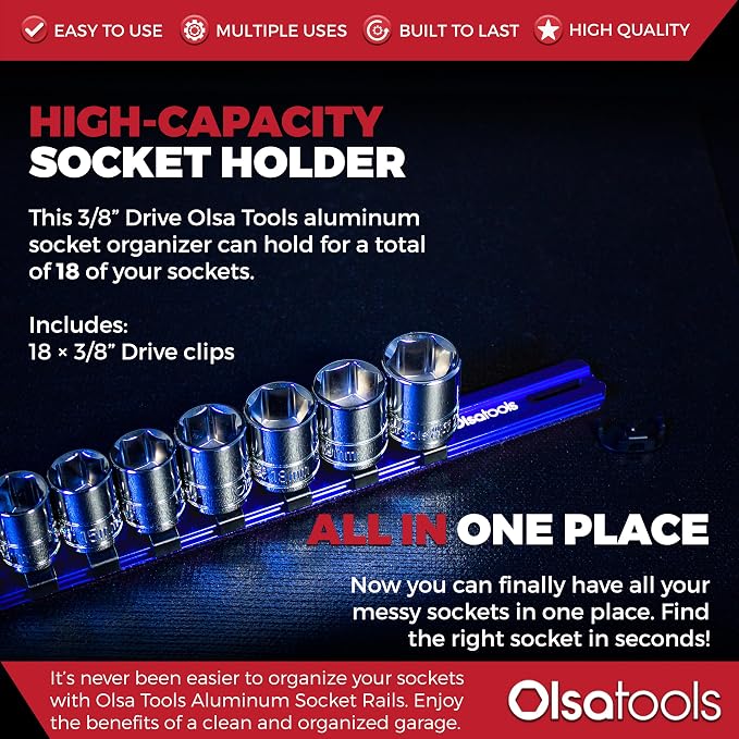 Olsa Tools Aluminum Socket Organizer - Image 2