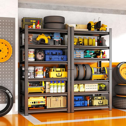 77'' Storage Shelves, Garage Metal Shelving Unit, Adjustable, Double-Layer - Image 2