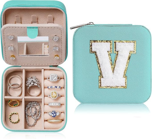 Parima Women's Jewelry Organizer | Necklace, Ring Holder | Aqua Blue Travel Gift by PARIMA