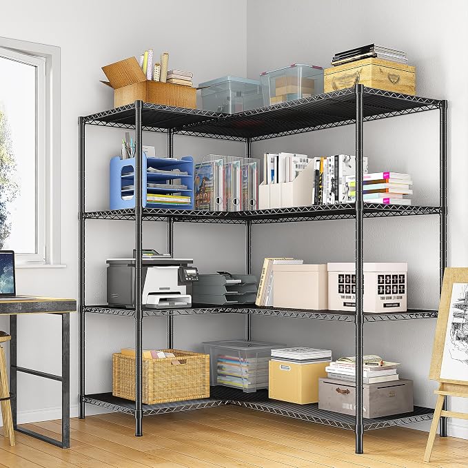 RRomorgniz 52.4W Wire Shelving Rack, 4Tier Metal Shelving Unit, 1120LBS Heavy - Image 7