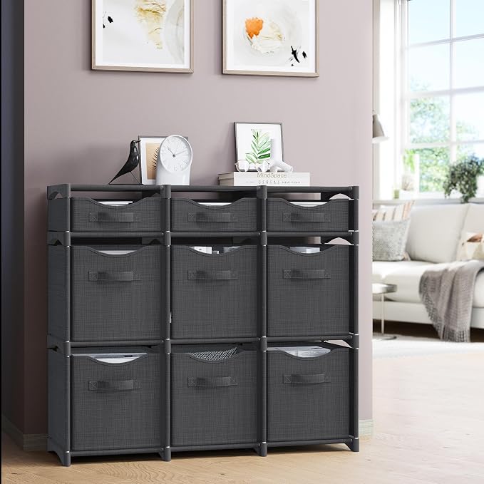 9 Cube Closet Organizers And Storage | Includes All Storage Cube Bins | Easy To - Image 5