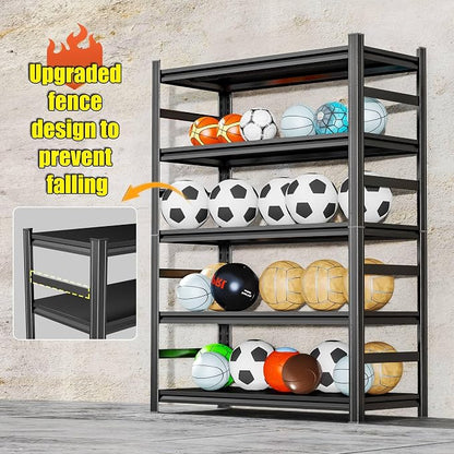 71'' Garage Storage Shelves, 5 Tier Metal Shelving Unit, Adjustable, - Image 8