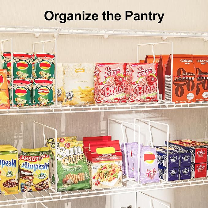 Wire Shelf Dividers for Closet: Tall 12 Pack 12-Inch Deep Adjustable Organizer - Image 8