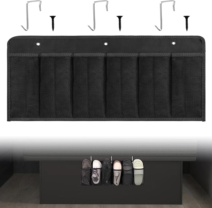 RV Shoe Pockets 6 Large Pockets Heavy Hanging Bedside Storage Organizer by RVZONE