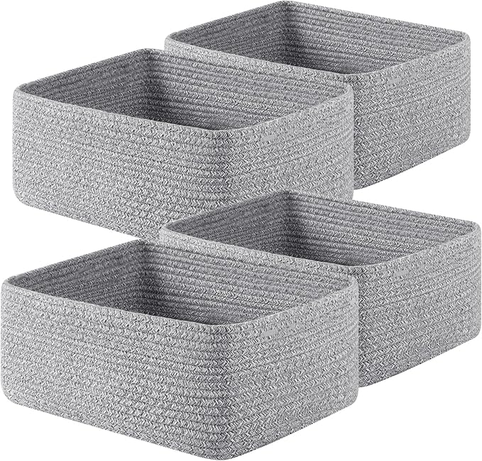 OIAHOMY 4 Pack 14.17*11.02*6.3IN Storage Baskets by MasterofSpaceOptimization