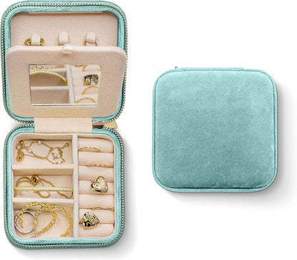 Benevolence LA Plush Velvet Jewelry Box | Travel Jewelry Case Organizer by BenevolenceLA