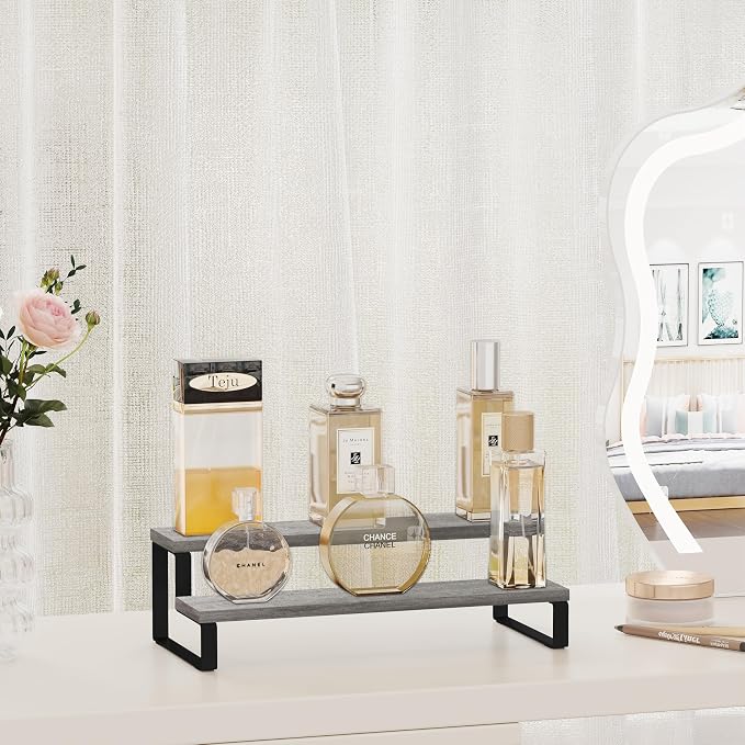 YINMIT Wooden Display Riser Stand, Tiered Perfume and Cologne Organizer Stand - Image 2