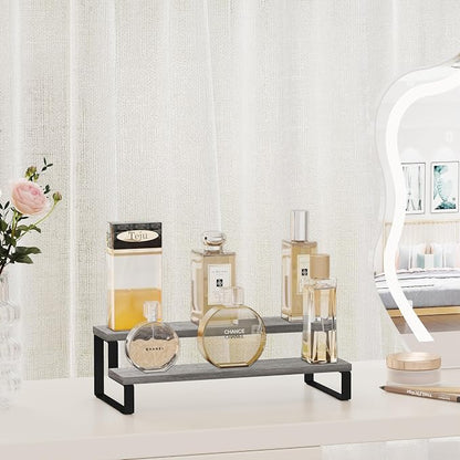 YINMIT Wooden Display Riser Stand, Tiered Perfume and Cologne Organizer Stand - Image 2