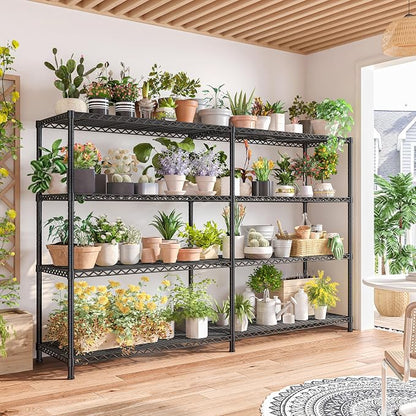 REIBII 72.8" W Storage Shelves Load 1500LBS, 4 Tier Metal Shelving Unit Wire - Image 2