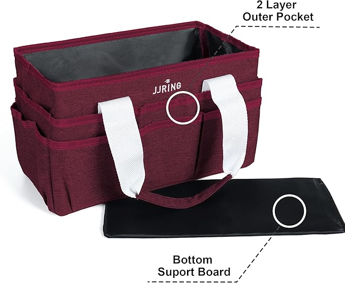JJRING Craft Organizer Tote Bag, Art Storage Caddy - Image 3
