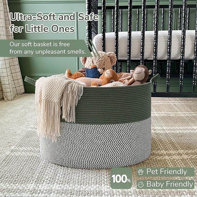 INDRSSME Large Laundry Storage Basket, 21.7 x13. 8 - Image 6