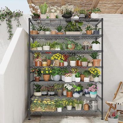 82.6H Metal Shelving Unit 7 Tier Storage Shelves Adjustable Wire Shelving Metal - Image 7