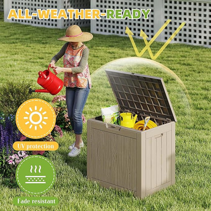 30 Gallon Outdoor Storage Box, Large Resin Deck Box - Image 4