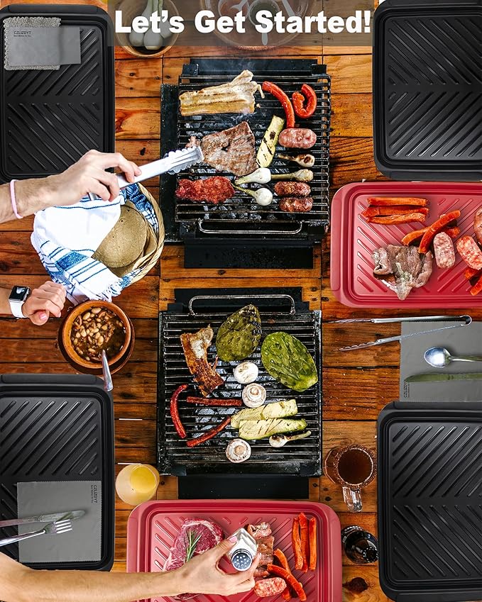 Large Grilling Prep and Serve Trays, BBQ Platter - Image 7