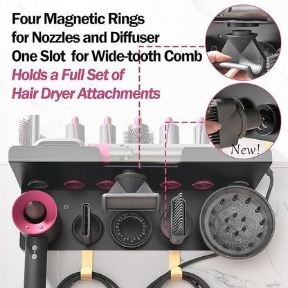 Wall Mount Holder for Dyson Styler Supersonic Hair Dryer, Nail-Free or Perforat - Image 3