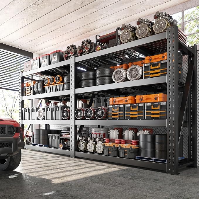 Bepatio 93" W 4-Tier Industrial Garage Shelving 9348LBS Heavy Duty Shelving - Image 2
