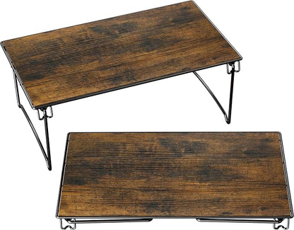 Deco Brothers Stackable Cabinet Shelf, 2 Pack, Rustic Brown - Image 5
