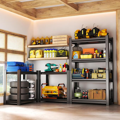 Storage Shelves, Garage Metal Shelving Unit, Adjustable, Double-Layer Column - Image 2