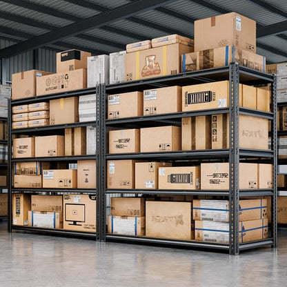 48"W Garage Shelving, 3050LBS Storage Shelves heavy duty, 5 Tier Metal Shelving - Image 5