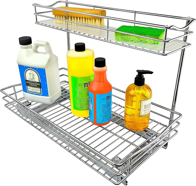 LYNK PROFESSIONAL® Pull Out Under Sink Kitchen Cabinet Organizer by LYNKPROFESSIONAL