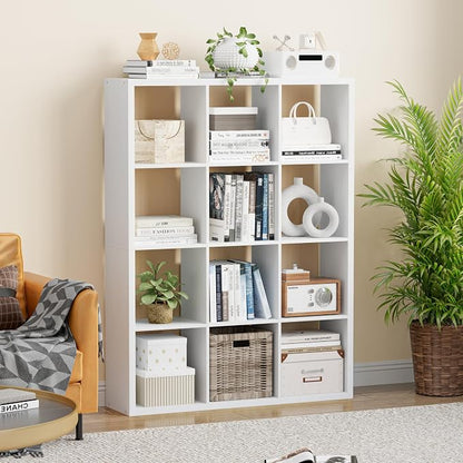 Cube Storage Organizer Bookcase, Decorative 11 inch Open Back Cubical Shelf - Image 2