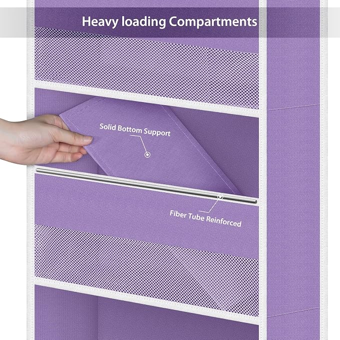 Univivi 6-Shelf Over Door Hanging Organizer Fabric Baby Door Storage - Image 5