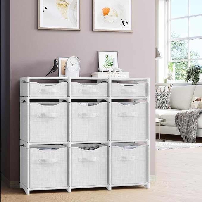 9 Cube Closet Organizers And Storage | Includes All Storage Cube Bins | Easy To - Image 5