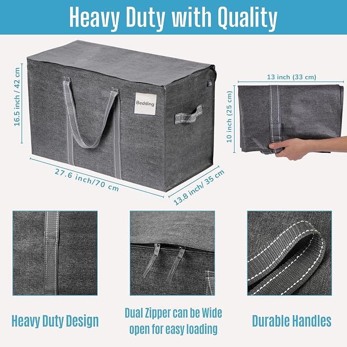 VENO 2 Pack Moving Bags and Large Christmas Storage Bins - Image 3