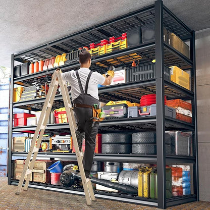 REIBII 60" W Garage Shelving, 3000LBS Metal Shelving Units, 6 Tier Storage - Image 4