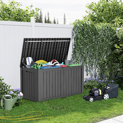 150 Gallon Deck Box, Resin Outdoor Storage Box - Image 4