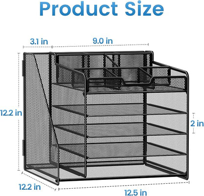 Lavatino Desk Organizer, 5-Tier Metal Mesh Paper Letter Tray - Image 7