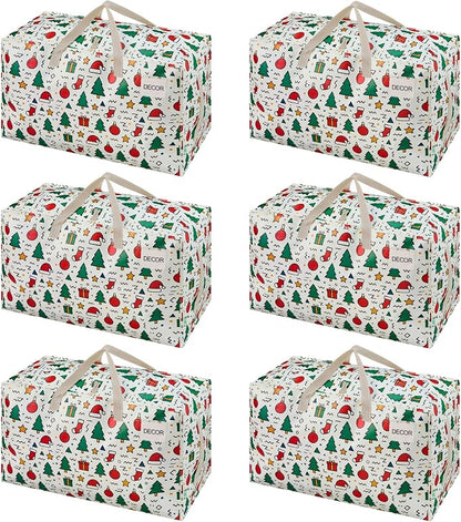 VENO 6 Pack Moving Bags and Large Christmas Decoration Storage Bins by Veno
