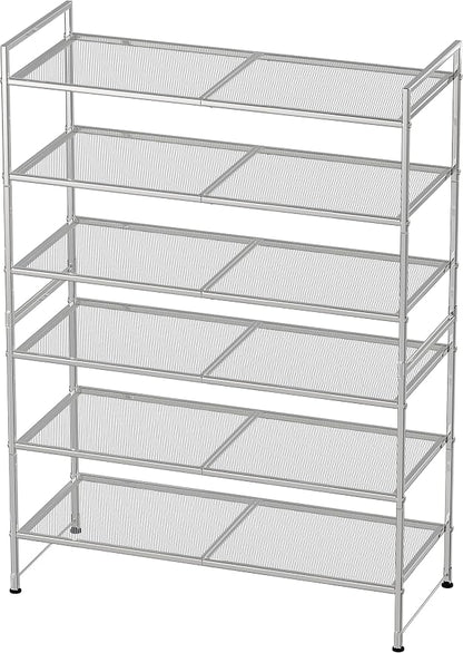Simple Houseware 3-Tier Stackable Mesh Shoe Rack - Image 6