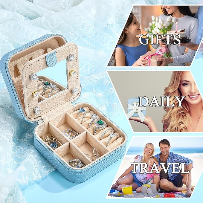 Parima Women's Jewelry Organizer | Necklace, Ring Organizer | Sky Blue - Image 7