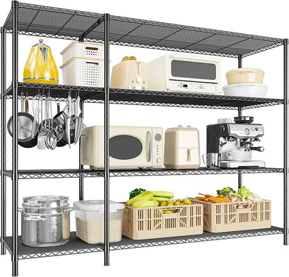 52.4W Wire Shelving Rack, 4Tier Metal Shelving Unit, 1120LBS Heavy Duty Storage by Romorgniz