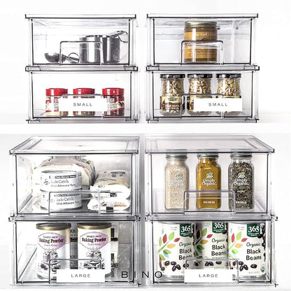 BINO | Stackable Plastic Storage Drawers, Small - Image 6