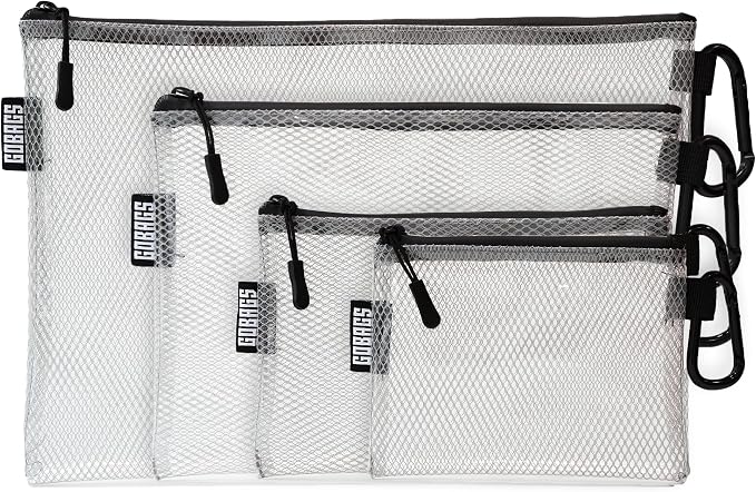 GOBAGS Air Production Multi‑Size Clear Zipper Pouch – Cable Organizer & Travel by Unknown