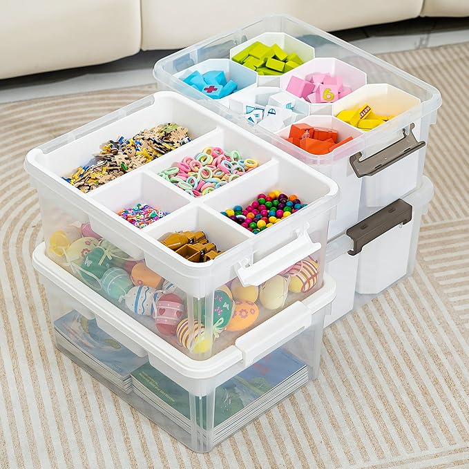 Citylife 17 QT Plastic Storage Bins Clear Storage Box - Image 3