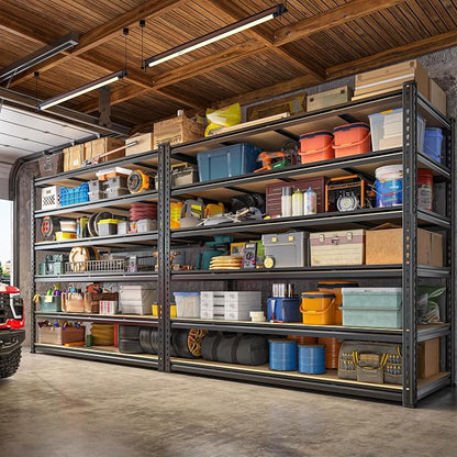 83.8"H Garage Shelving 59.8"W Metal Shelving 3000LBS Storage Shelves Heavy Duty - Image 4