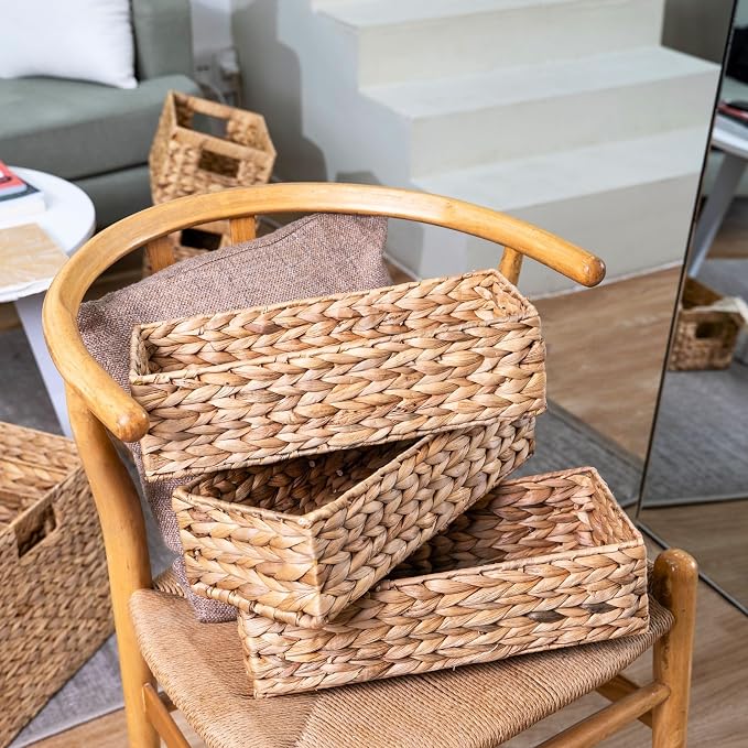 Set of 3 Wicker Toilet Paper Holders – Toilet Tank Basket, Back of Toilet Basket - Image 6