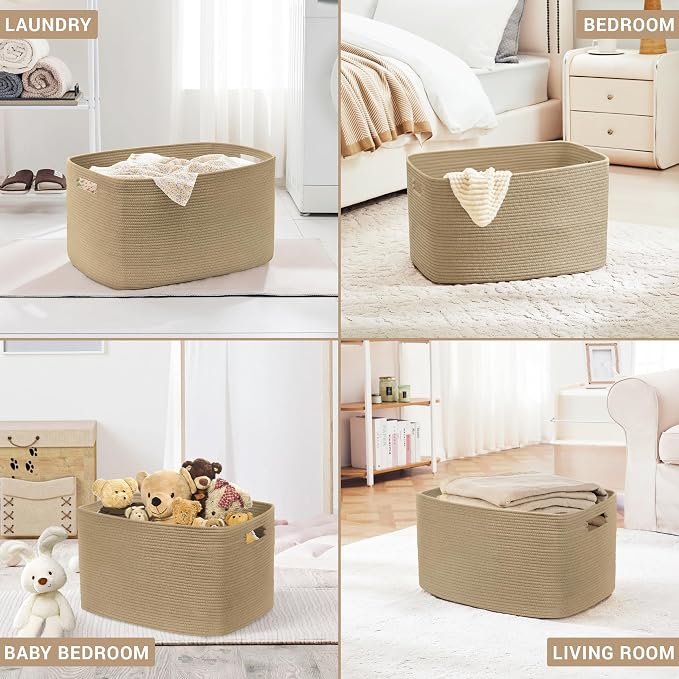 86L Large Wicker Laundry Basket - Image 5