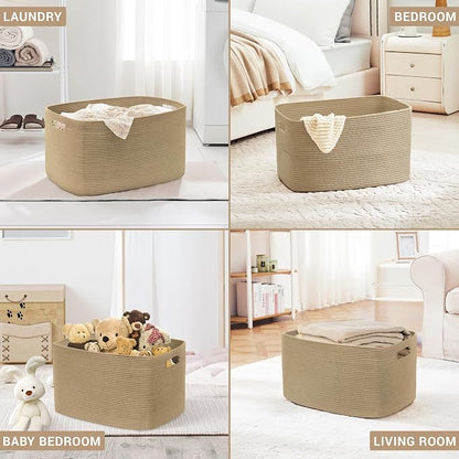 72L Large Wicker Laundry Basket - Image 5