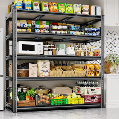 48"W Garage Shelving, 3050LBS Storage Shelves heavy duty, 5 Tier Metal Shelving - Image 2