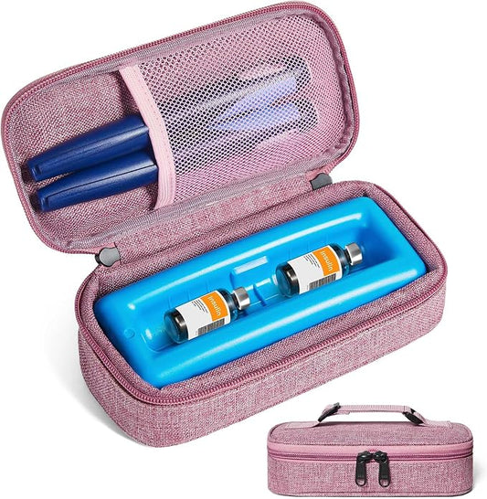 Insulin Vial Cooler Travel Case TSA Approved 300g Reusable Ice Brick Insulin by WOODAKE